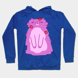 Angry Fluffy Pink Cat Hoodie